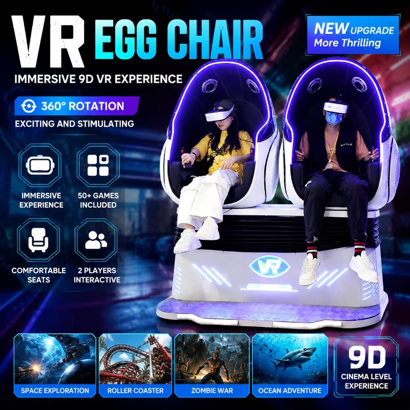 9D Vr Simulator - FL卸売スリル満点の遊園地乗り物販売 バーチャルリアリティシミュレーションライド 9D VRエッグチェアゲーム機 カスタマイズ可能