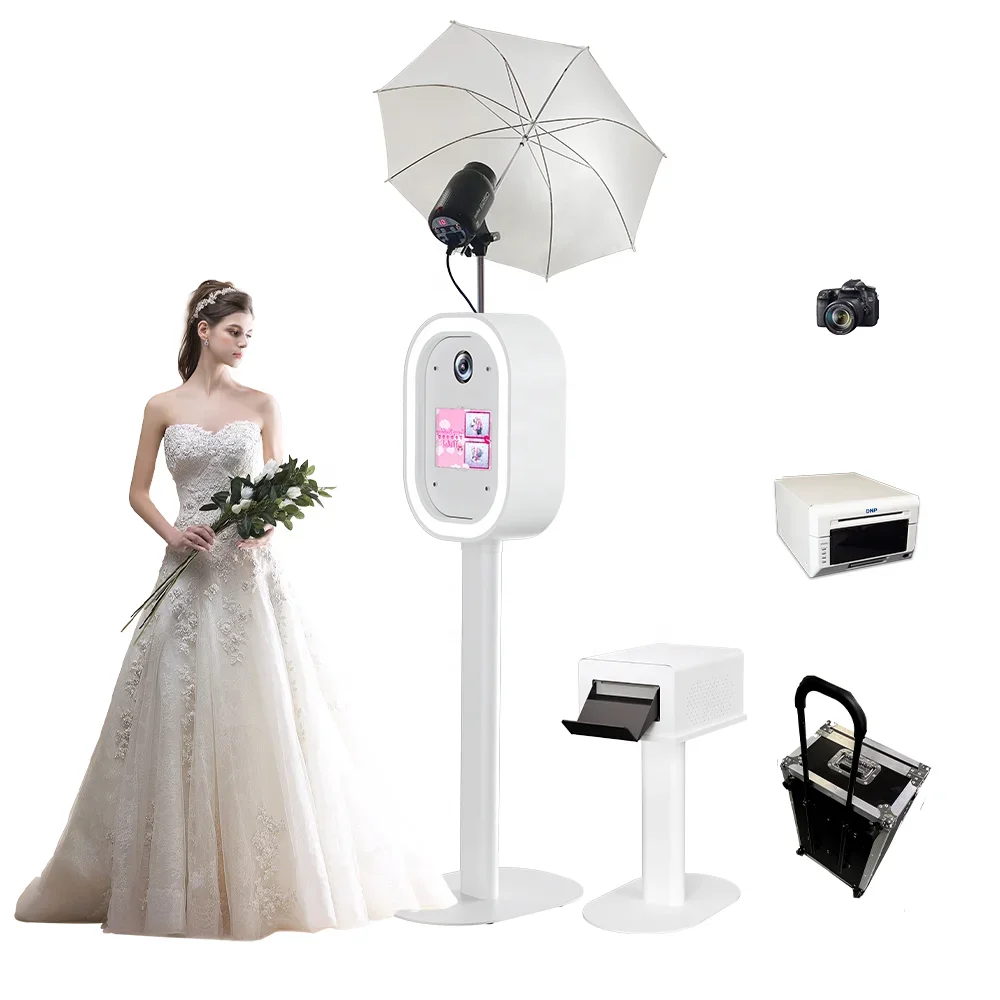 Photo Booth Machine - 持ち運び可能なデジタル一眼レフ写真ブースマシン、インスタントプリント、iPadフォトブースシェル、アプリリモコン付きパーティー用品