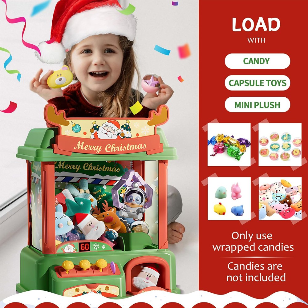子供のためのクリスマスの爪のマシン,ミニ自動販売機,キャンデ - Arcade Vending Machines のレビューと価格