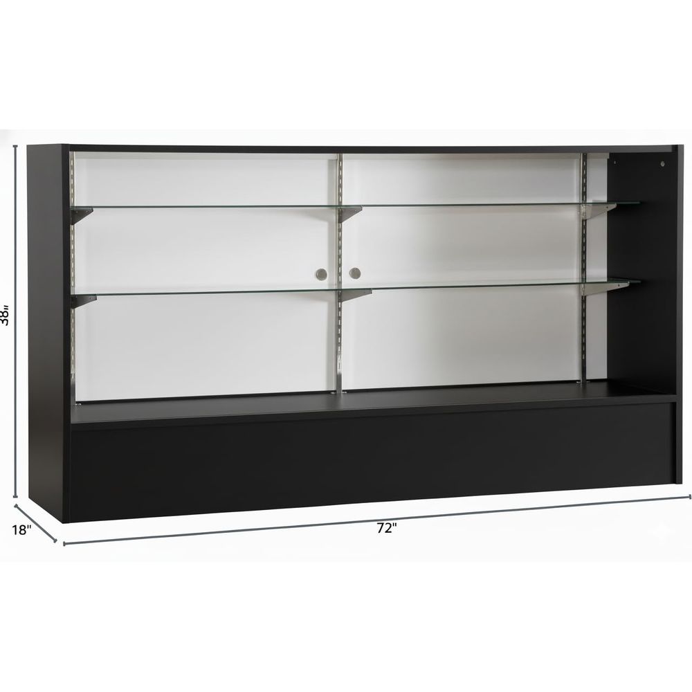フルビジョンディスプレイキャビネット 72ガラスショーケース - Glass Cabinet Display のレビューと価格
